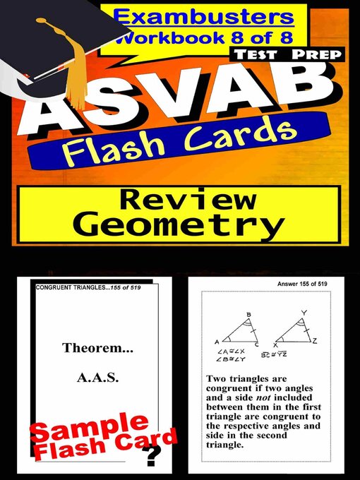 Cover image for ASVAB Test Prep Geometry Review—Exambusters Flash Cards—Workbook 8 of 8